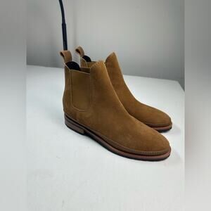 SOLUDOS PAIGE CHELSEA BOOT SUEDE CHESNUT SIZE 7 NWOB